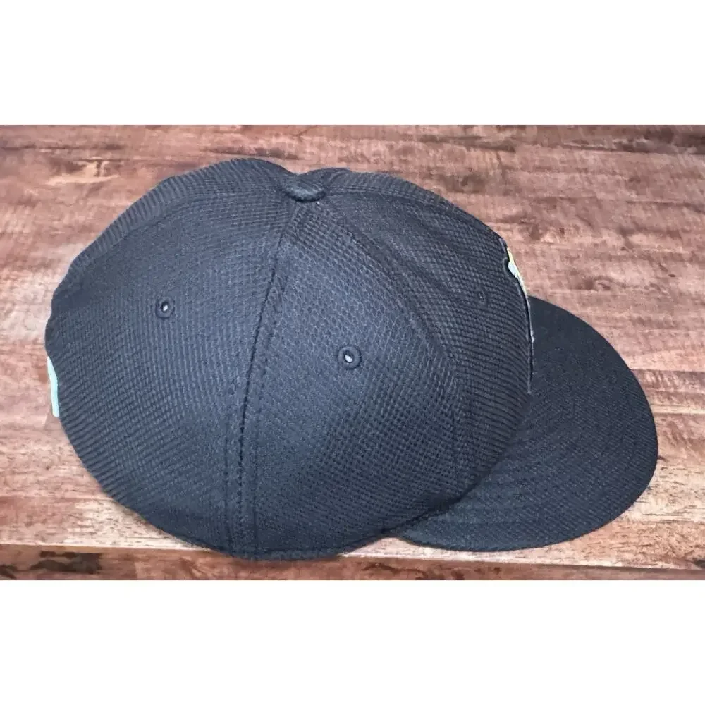 MILB Baseball Charlotte Knights New Era Fitted 59fifty Hat Size 7 3/4 Black Gold